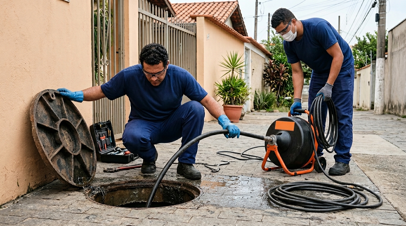 Desentupimento de esgoto em Duque de Caxias-RJ
