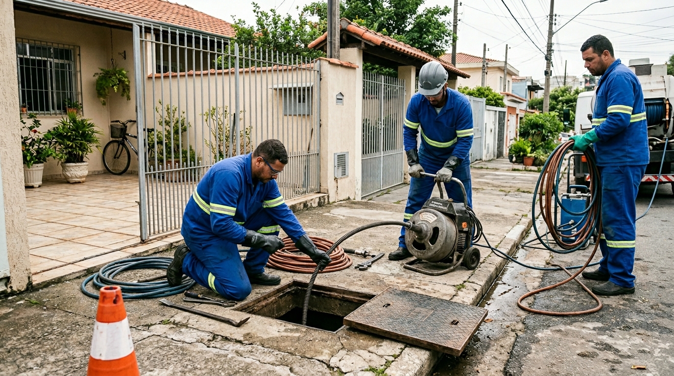 Desentupimento de esgoto em Duque de Caxias-RJ